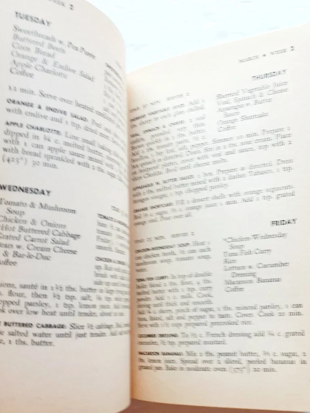Vintage 50s Glamour Magazine After Five Cookbook